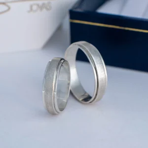 Argollas Francés Doble Centro Satinado