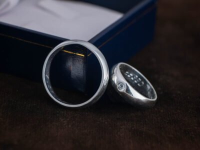 Argollas En Plata Fina Con Brillante